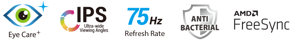 ASUS VY249HE-W 24\" IPS 75Hz 1ms (MPRT)  FreeSync™ Eye Care Plus Technology Antibacterial Treatment