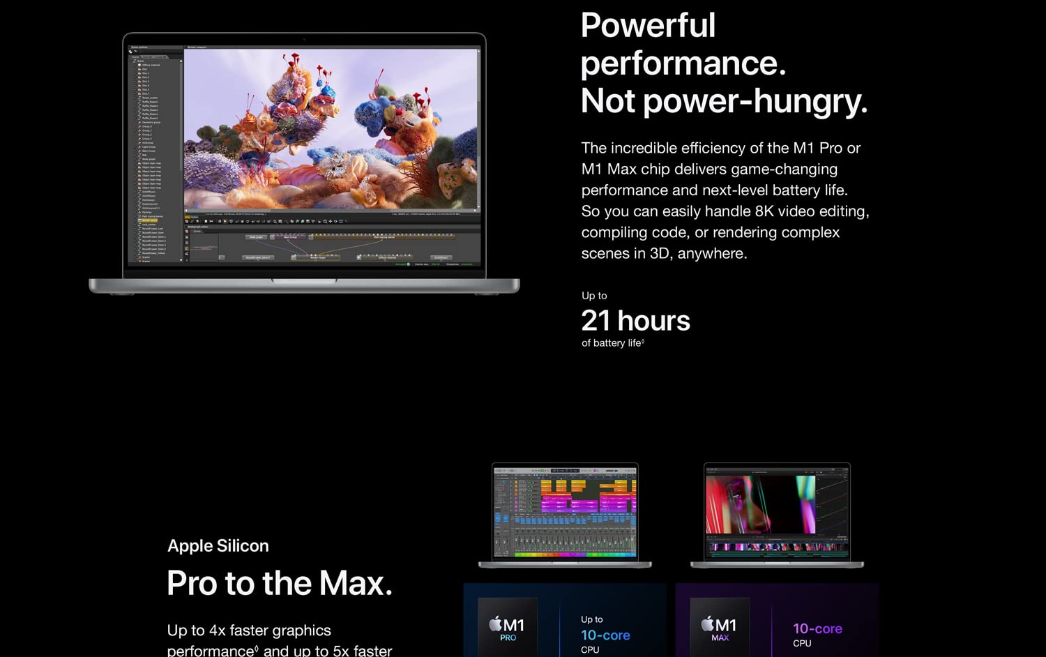 Apple MacBook Pro 16 (2021) Apple M1 Pro 10‑core CPU & 16‑core GPU Retina XDR 120Hz - Space Gray