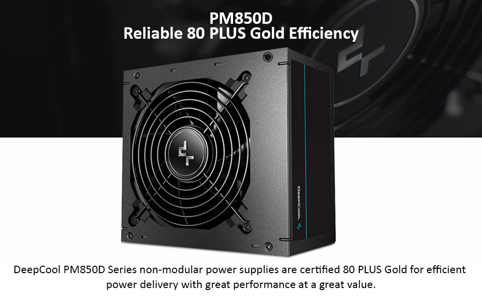 DeepCool PM850D 850W 80+ Gold Power Supply - Black