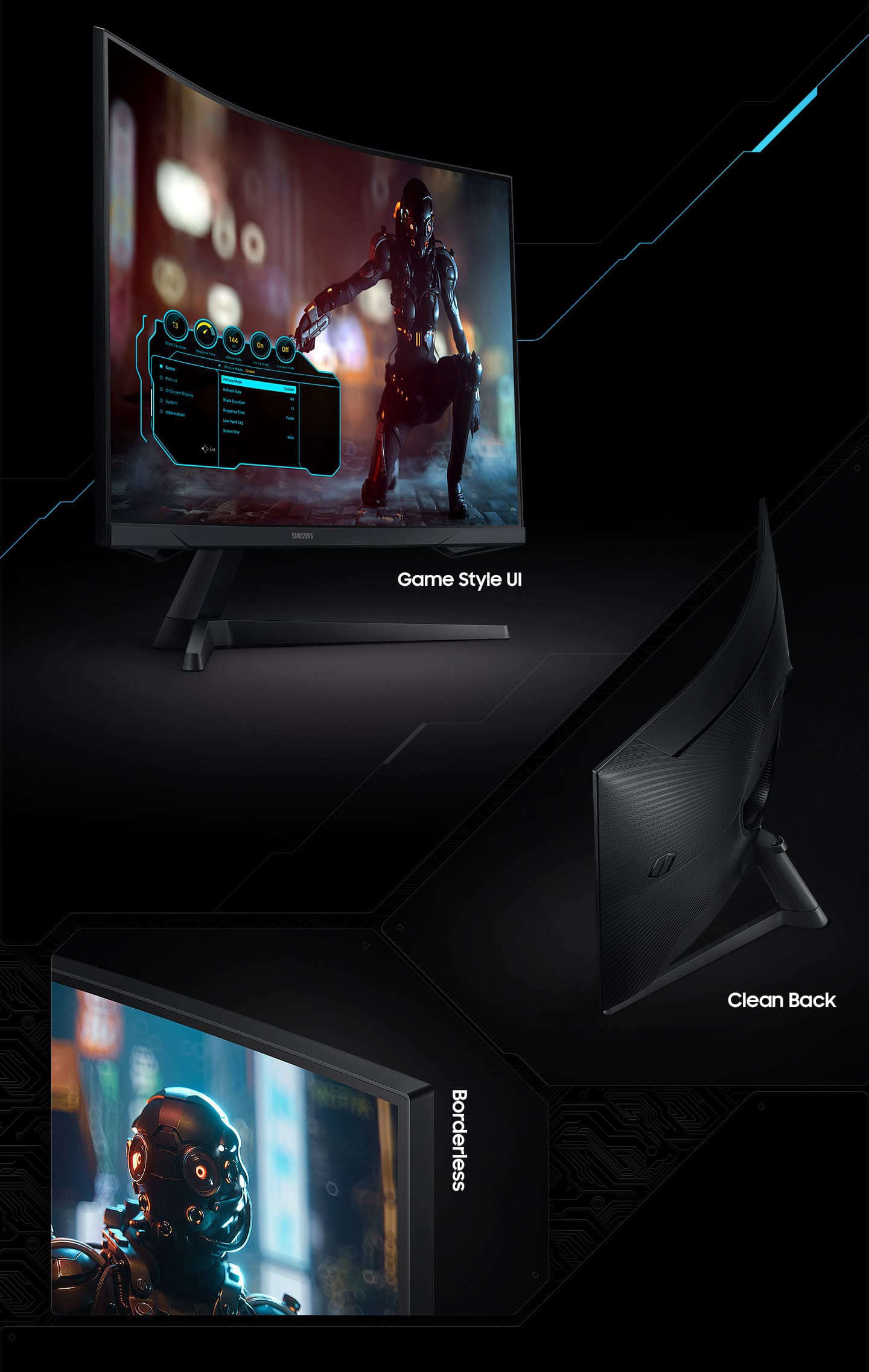 SAMSUNG 27\" Odyssey G5 (2022) 2K HDR10 165hz 1ms 1000R Curved AMD FreeSync
