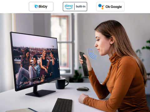 SAMSUNG 32\" M7 4K UHD Do-It-All Smart Monitor & Streaming TV Built In Speakers & Remote