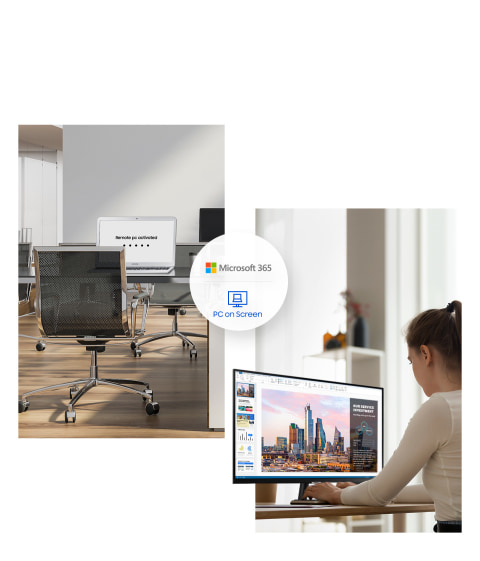 SAMSUNG 32\" M7 4K UHD Do-It-All Smart Monitor & Streaming TV Built In Speakers & Remote