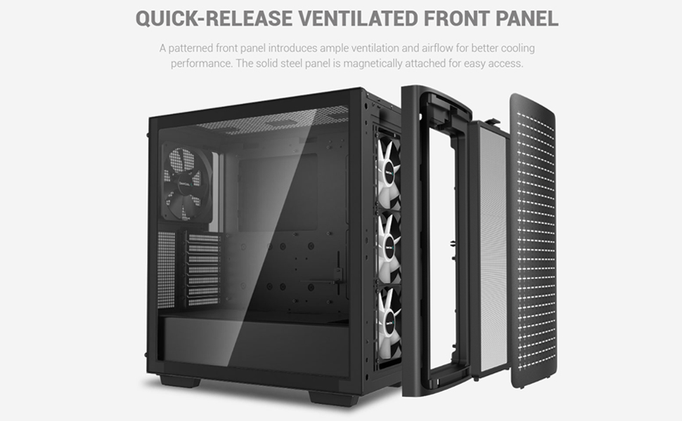 DeepCool CK560 High Airflow Mesh Tempered Glass w/ 4 Fans Pre-Installed & USB C