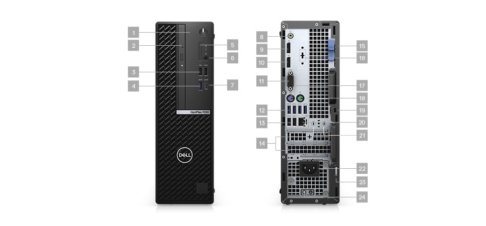 Dell OptiPlex 7090 (2021) 11Gen Intel Core i7 8-Cores Tower Desktop - Black
