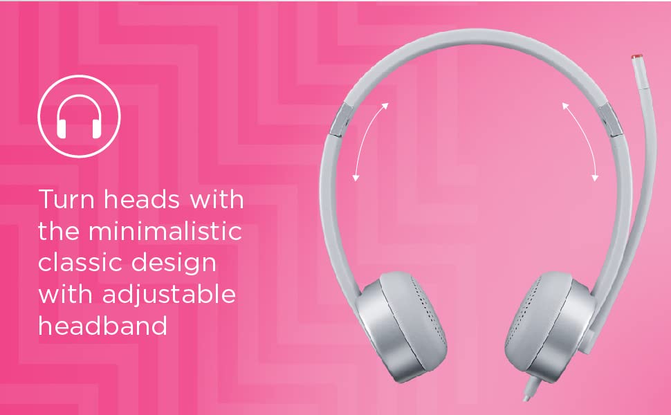 Lenovo 100 Stereo Wired Analog 3.5mm On Ear Headphones with Mic - Cloud Gray