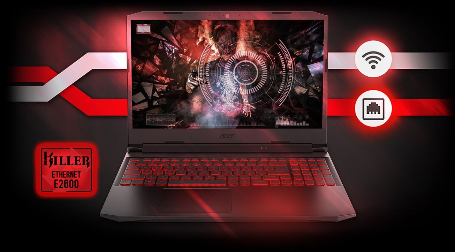 Acer Nitro 5 (2021) AN515-45-R0ZH NEW 5Gen AMD Ryzen 5 6-Cores w/ RTX 3050 IPS 144Hz