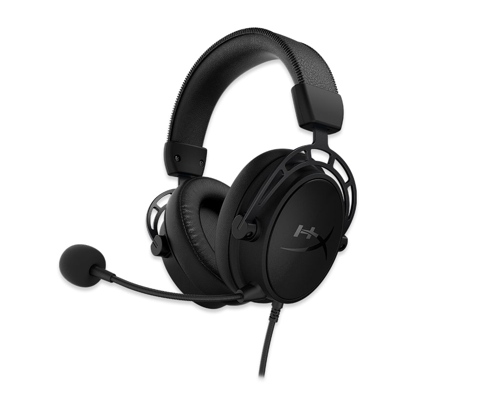 HP HyperX Cloud Alpha S 7.1 Surround Adjustable Bass Dual Chamber Noise Cancelling Mic - Blackout