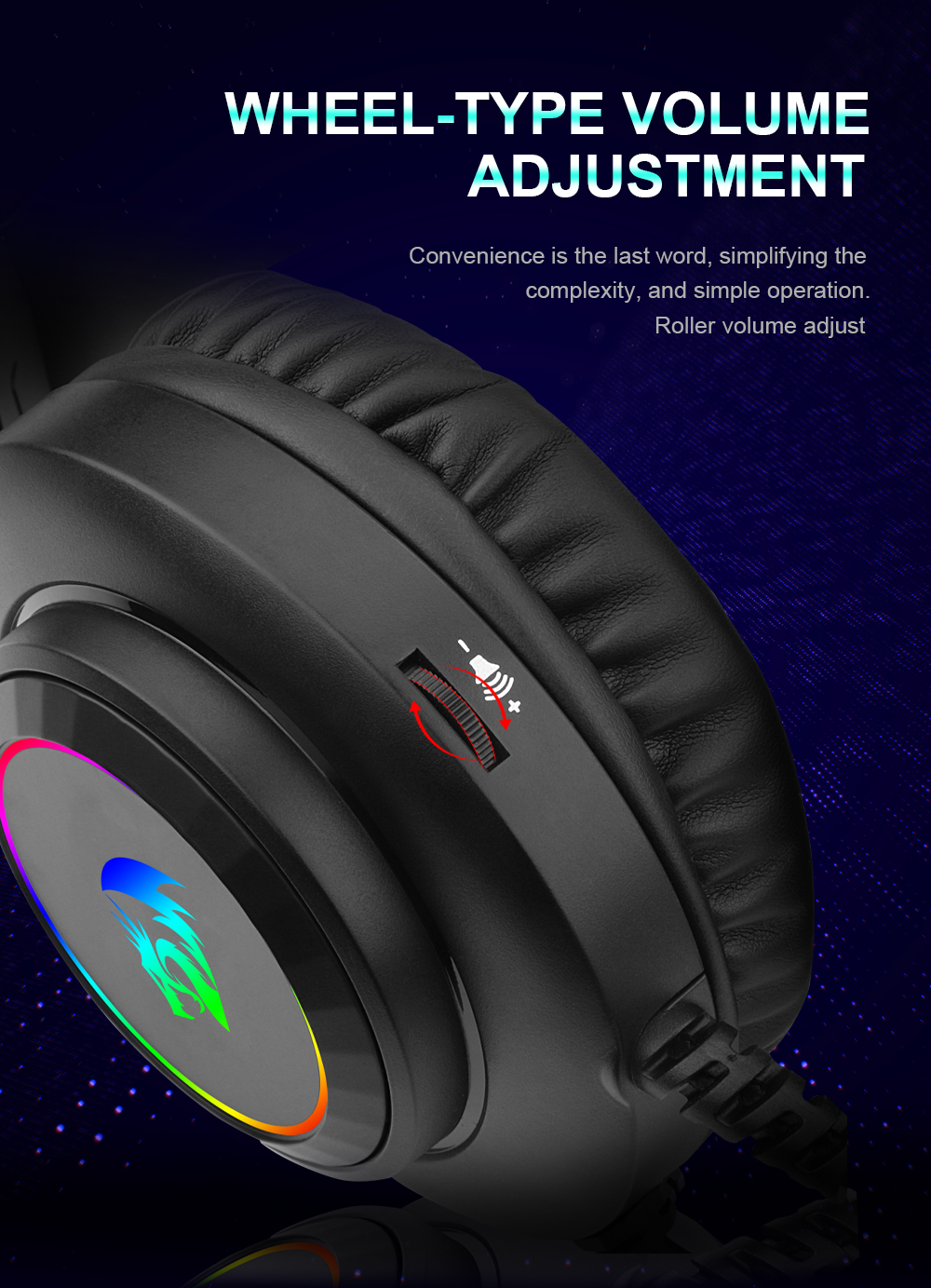 Redragon H260 HYLAS RGB Wired Headset with Mic Support Xbox, Nintendo , PS4, PS5, PCs, Laptops (Black)