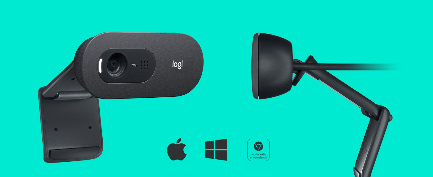 Logitech C505 Webcam 720p HDUSB For Desktop & Laptop w/ Long-Range Microphone PC & Mac