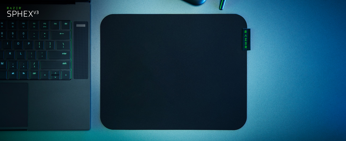 Razer Sphex V3 Hard Mouse Mat Ultra-Thin Tough Polycarbonate Adhesive Base - Large