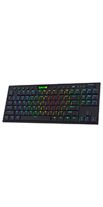 Redragon K621 Horus TKL RGB Mechanical Wire & Bluetooth & Wireless Low Profile Linear Red Switch - Black