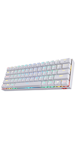 Redragon K621 Horus TKL RGB Mechanical Wire & Bluetooth & Wireless Low Profile Linear Red Switch - Black
