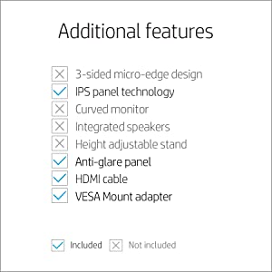 HP 32s 32\" IPS FHD Tilt-Adjust Monitor with Anti-Glare Panel , Black / Silver
