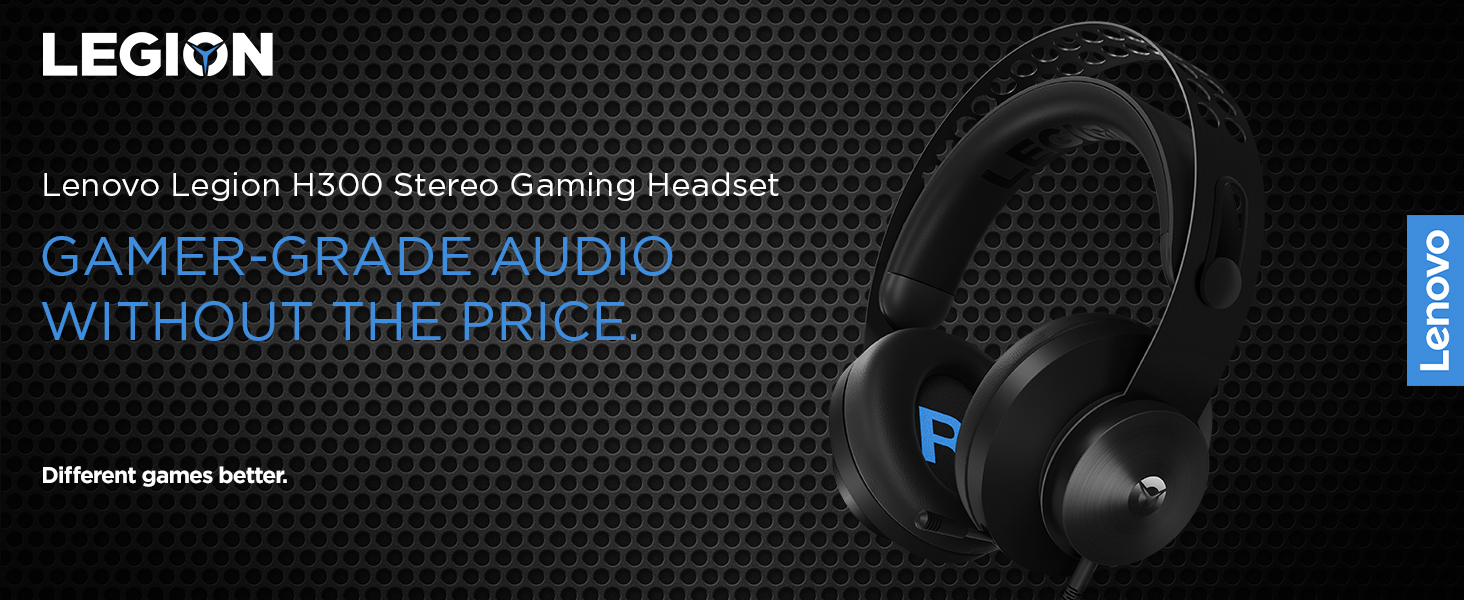 Lenovo Legion H300 Noise-Cancelling Mic Memory Foam & PU Leather For PC, PS4, Xbox, Switch, Mac