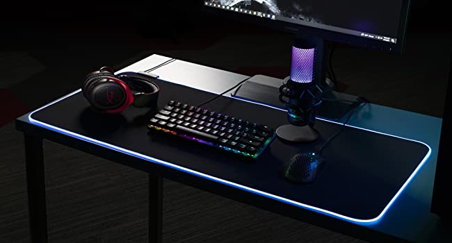 HyperX Pulsefire Mouse Pad XL RGB Lighting Rollable Cloth Surface