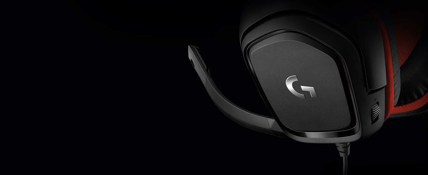 Logitech G332 Rotating Leatherette Ear Cups 3.5 mm Audio Jack Flip-to-Mute Mic PC,Xbox & PS , Black