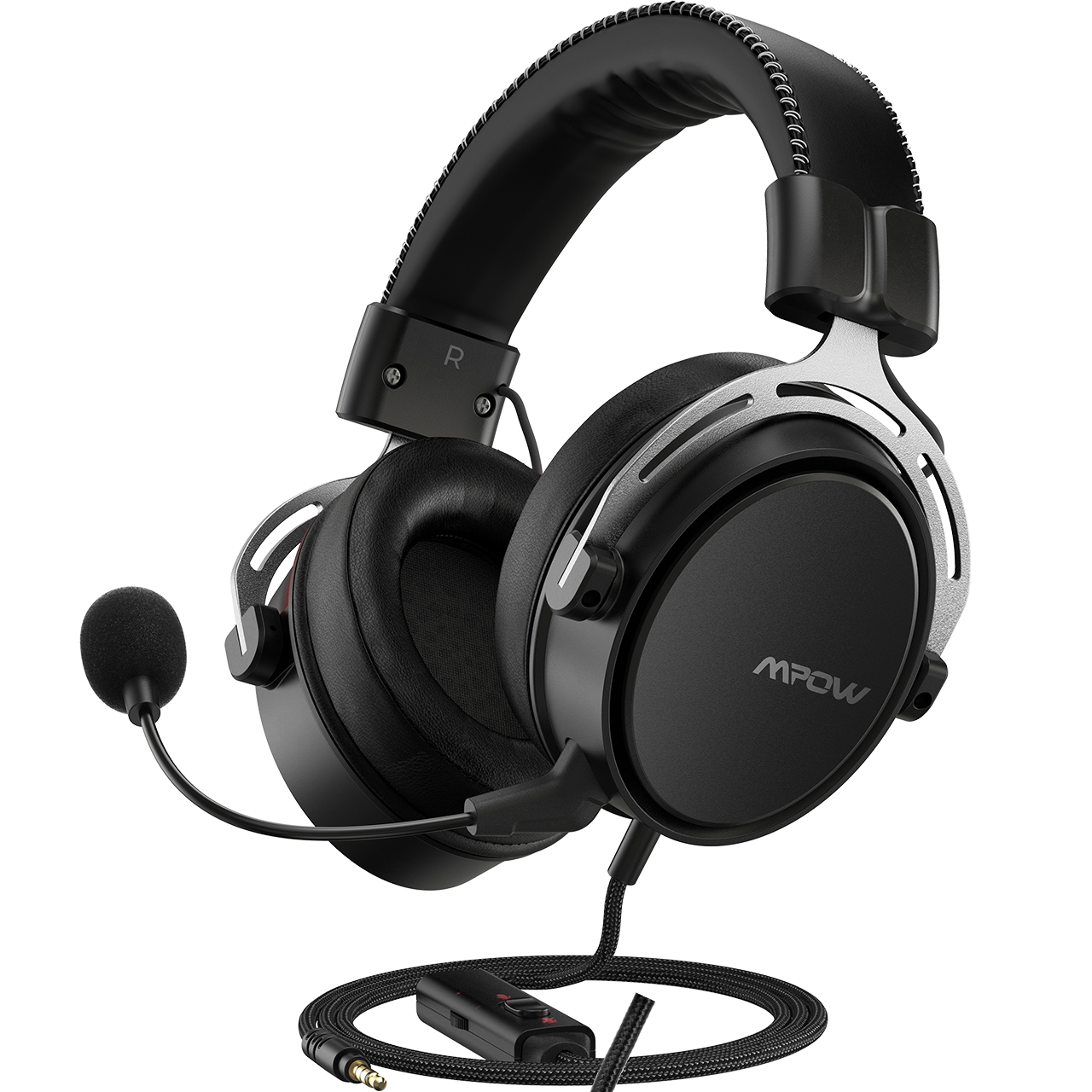 Mpow Air SE Headset 3D Surround In-Line Control For PC/PS4/PS5/Xbox/Switch , Red