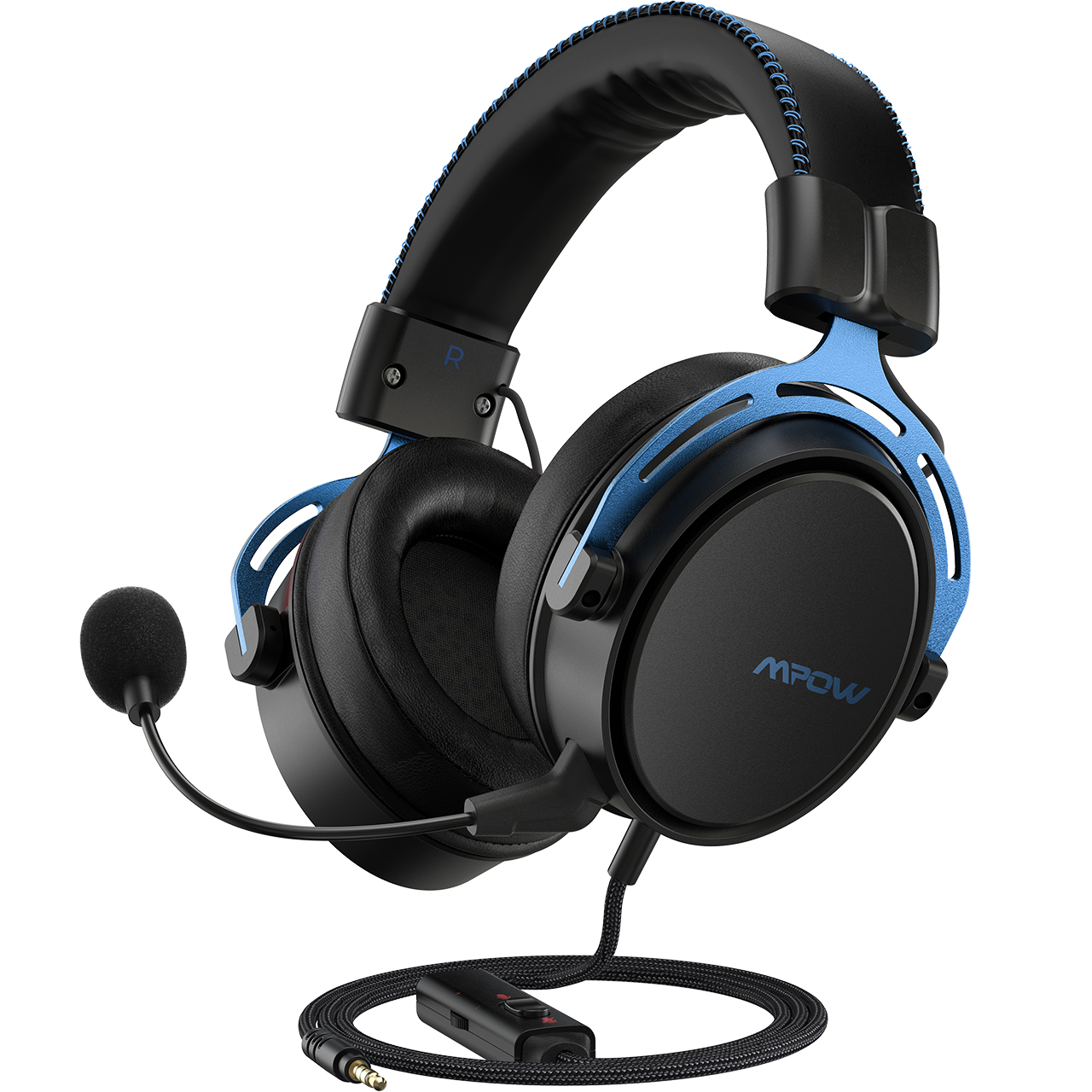 Mpow Air SE Headset 3D Surround In-Line Control For PC/PS4/PS5/Xbox/Switch , Red
