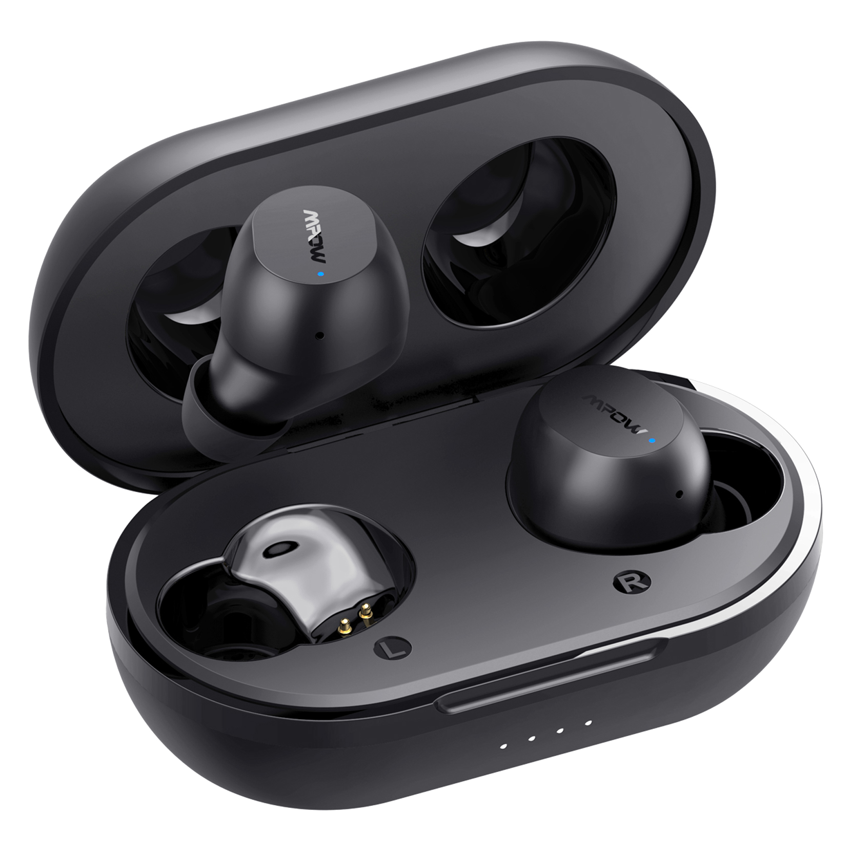 Mpow M12 Earbuds Wireless & USB-C Charging w/Dual Mic 25 Hours , Black