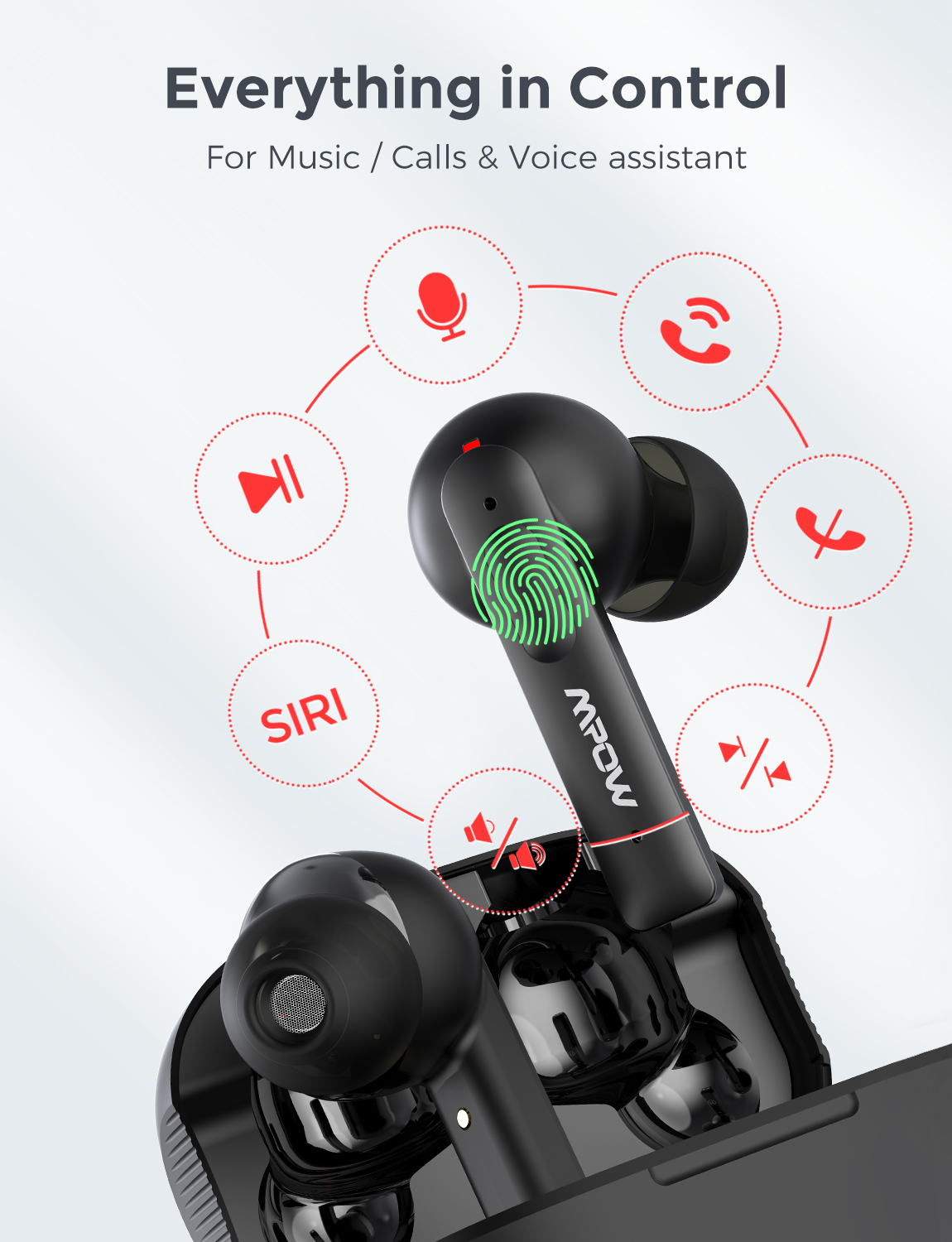 Mpow X3 True Wireless Earbuds Active Noise Cancellation 27 Hrs Playtime Waterproof