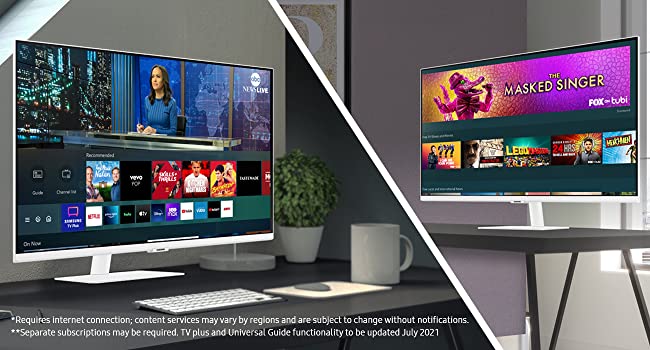 SAMSUNG 32\" M5 Smart w/ Netflix, YouTube, HBO, Prime Video and Apple TV , White