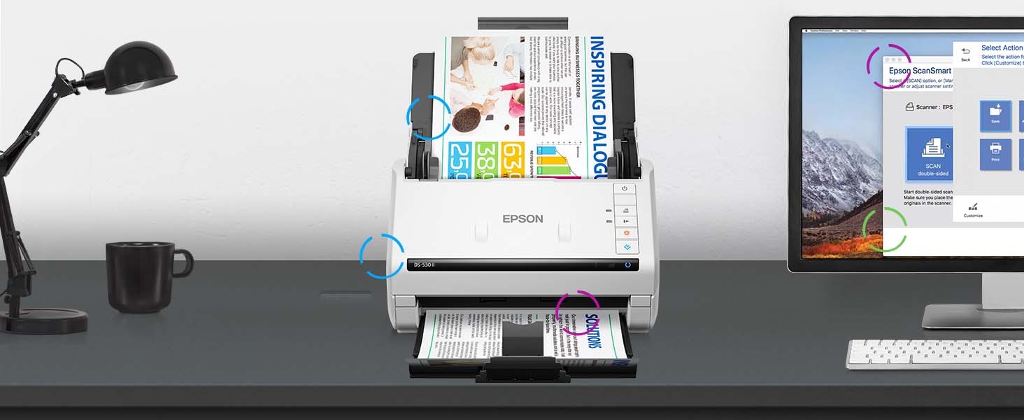 Epson DS-530 II Color Duplex Document Scanner w/ ADF up to 35 ppm