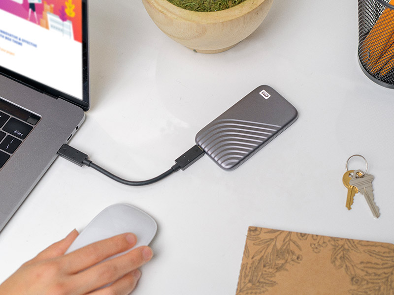 My Passport SSD 500GB Portable SSD USB 3.2 Up to 1050MB/s Silver