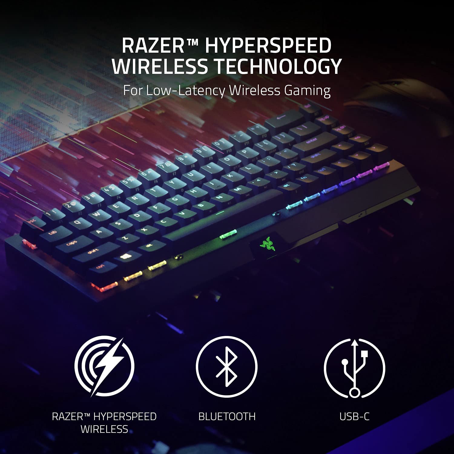 Razer BlackWidow V3 Mini HyperSpeed Wireless Yellow Mechanical Switches