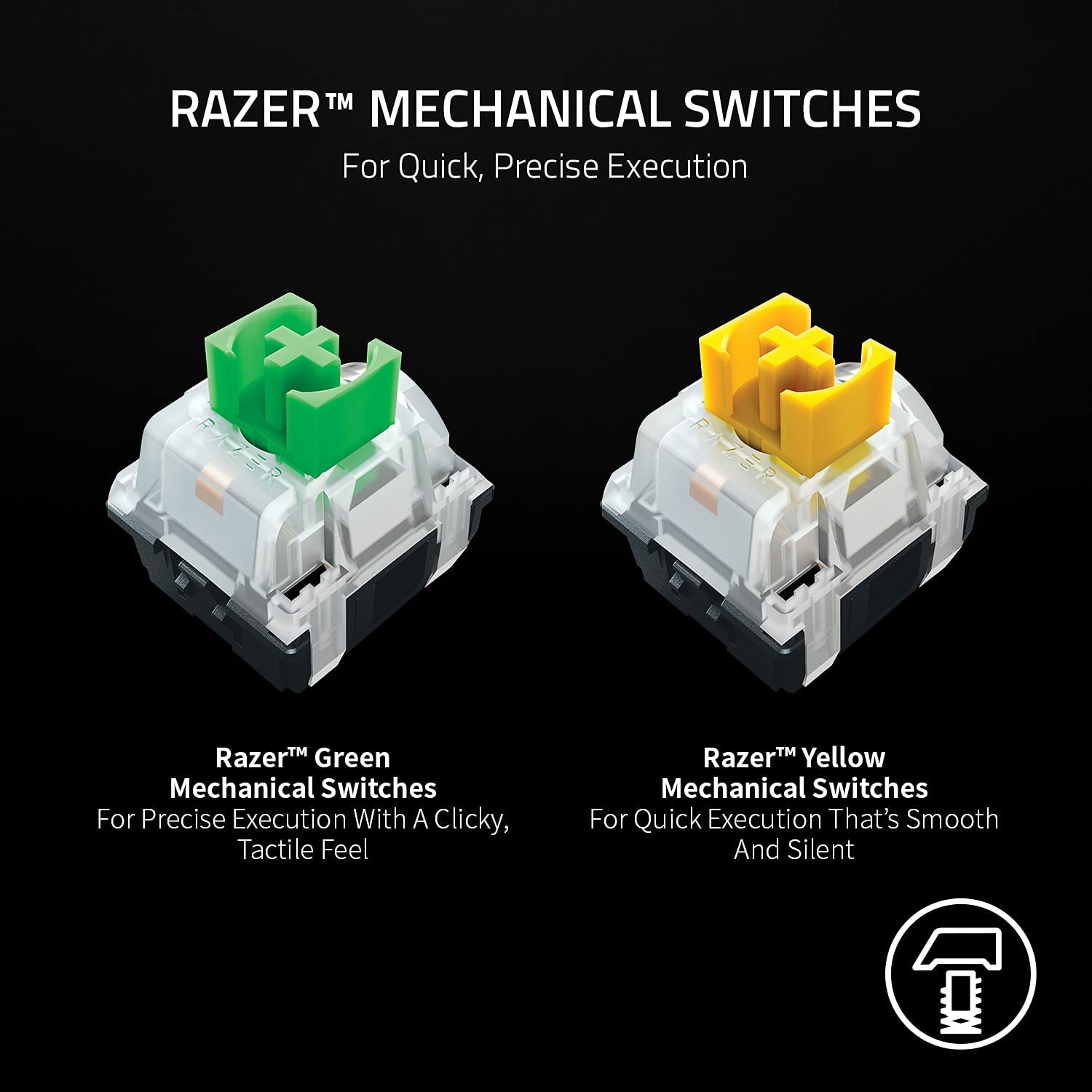 Razer BlackWidow V3 Mini HyperSpeed Wireless Yellow Mechanical Switches