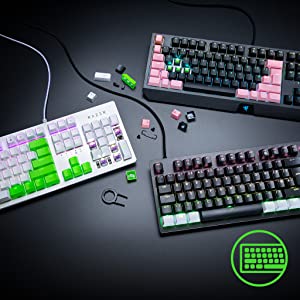 Razer Doubleshot PBT Keycap Upgrade Set for Mechanical & Optical Keyboards - Green