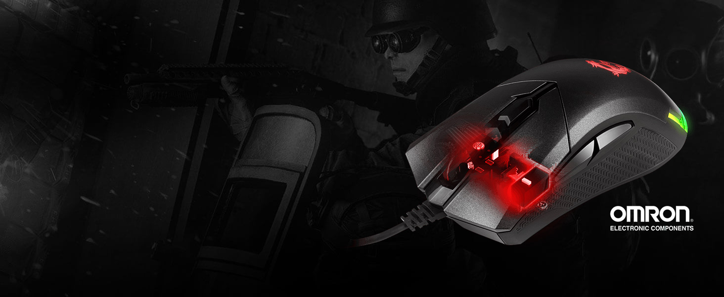 MSI CLUTCH GM50 USB RGB Adjustable up to 7200 DPI 1ms 6 Buttons