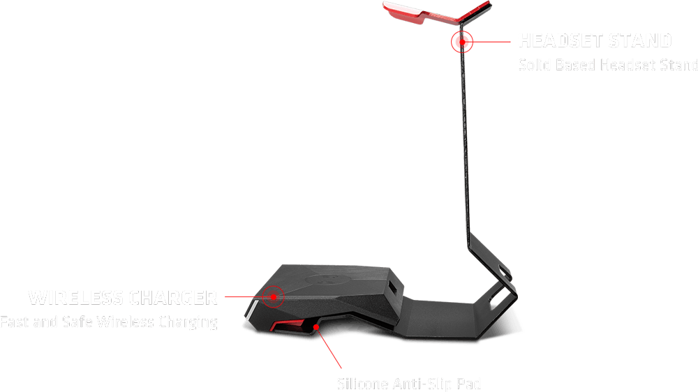 MSI IMMERSE HS01 COMBO Gaming Headset Stand with Wireless Charger