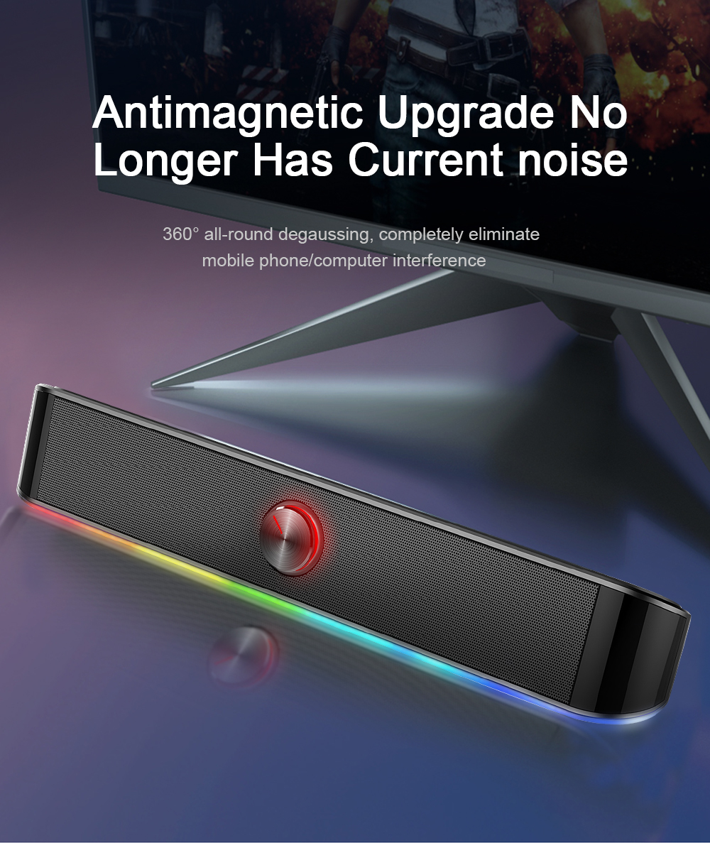 Redragon GS560 Adiemus RGB 2.0ch Speaker with Dynamic Lighting Bar
