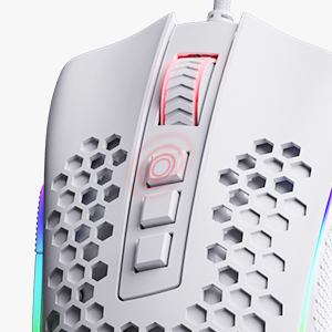 Redragon M808 Storm Lightweight RGB 85g Honeycomb Shell - White