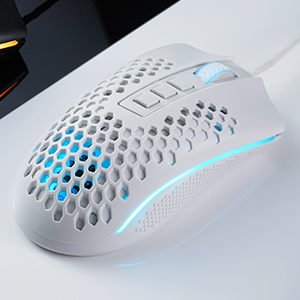 Redragon M808 Storm Lightweight RGB 85g Honeycomb Shell - White