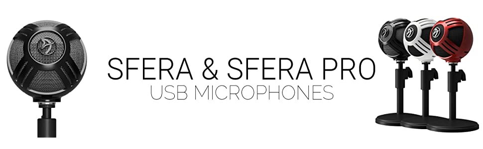 Arozzi Sfera USB Microphone for Gaming & Streaming, Red