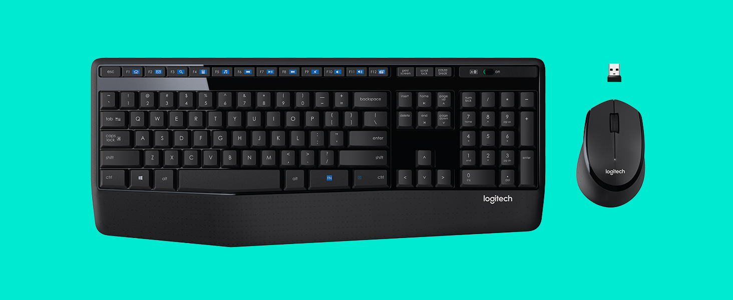 Logitech MK345 Wireless Keyboard and Mouse Combo (Black)