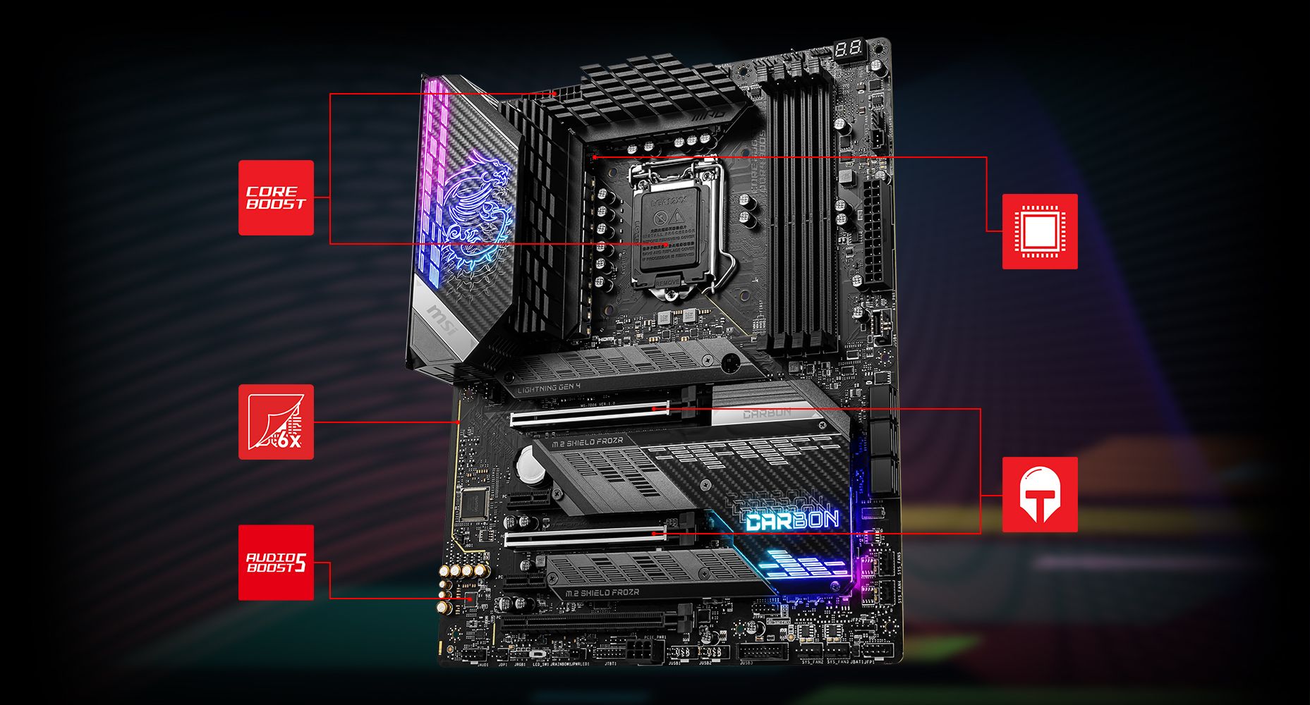 MSI MPG Z590 GAMING CARBON WIFI Intel Z590 ATX Intel Motherboard