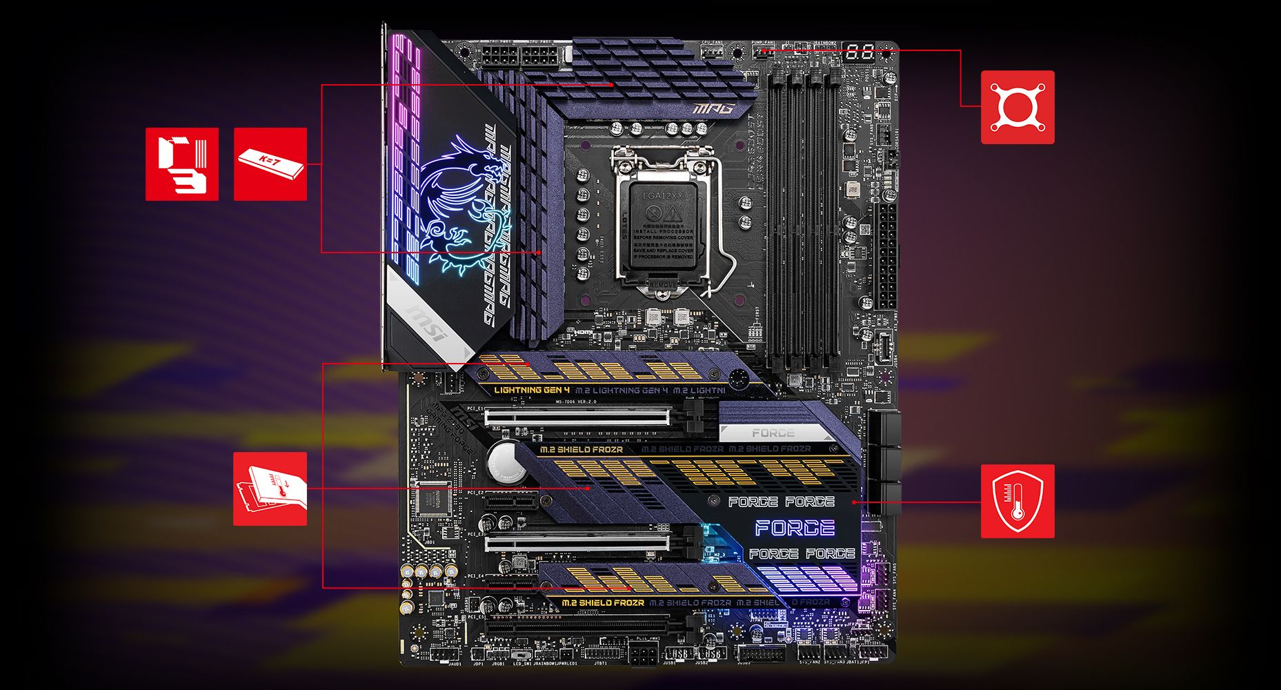 MSI MPG Z590 GAMING FORCE LGA 1200 Intel Z590 Motherboard