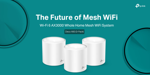 TP-LINK Deco DX60 AX3000 Whole Home Mesh Wi-Fi 6 (3-Pack)