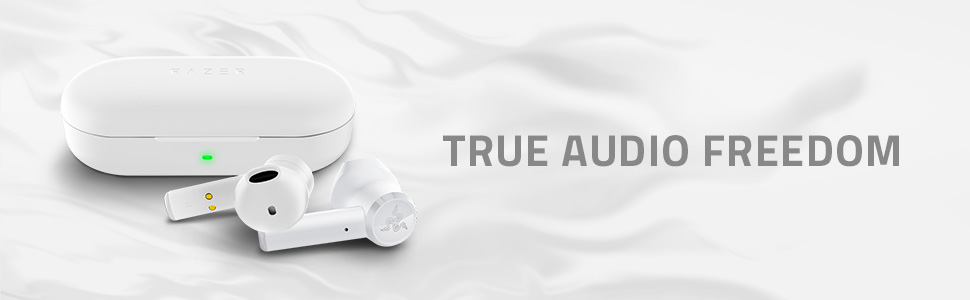 Razer Hammerhead True Wireless Bluetooth Earbuds Mercury White