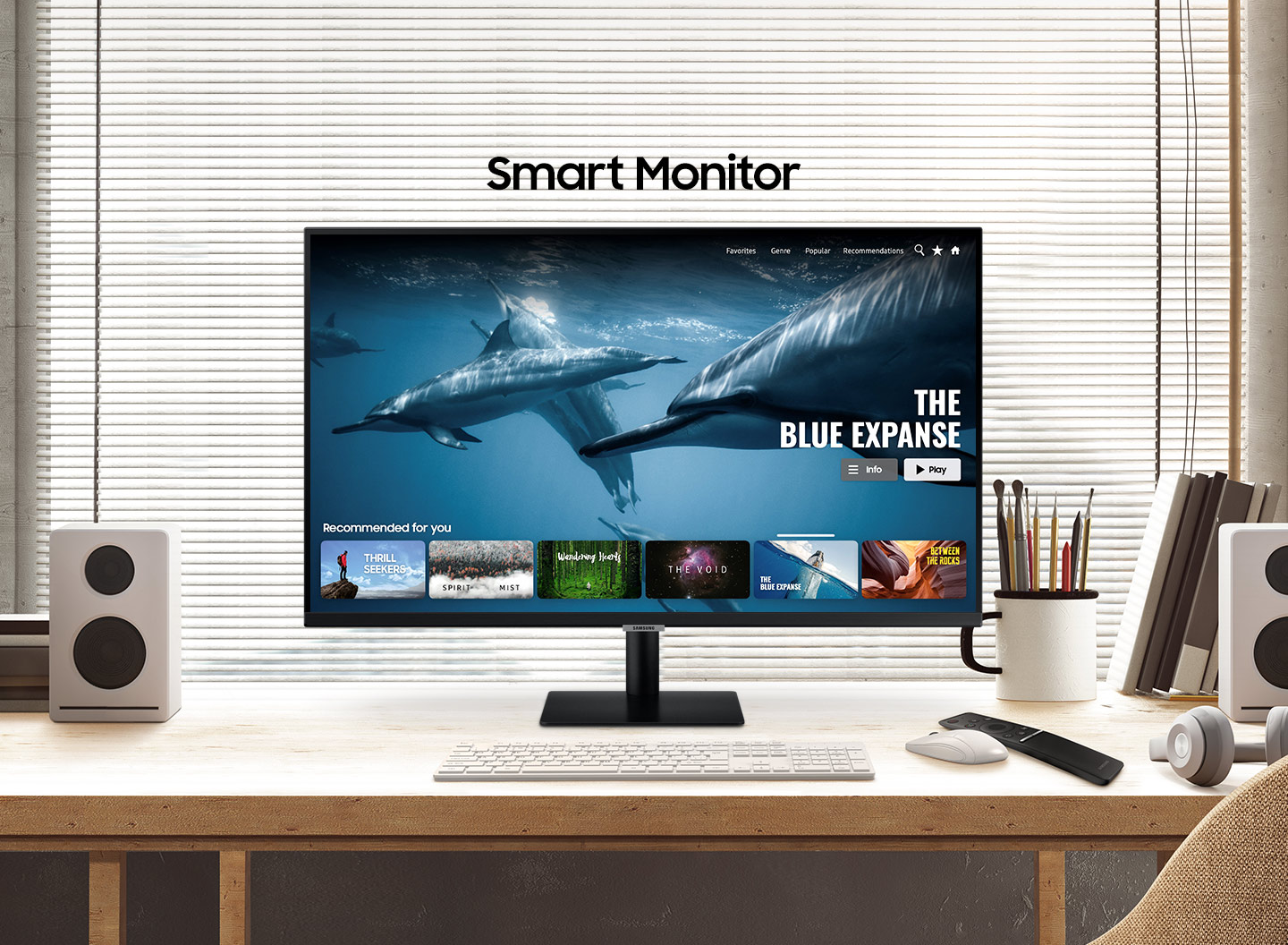 SAMSUNG 27\" M5 Smart Do-It-All Screen Mobile Connectivity