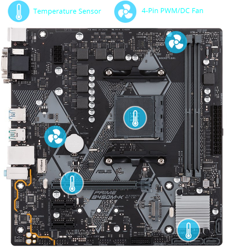 ASUS PRIME B450M-K II AMD B450 M.2 Micro ATX Motherboard