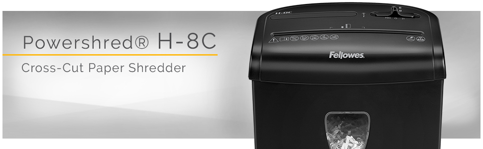 Fellowes Powershred H-8CD 8-Sheet Cross-Cut Paper Shredder