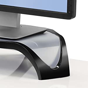 Fellowes Smart Suites Corner Monitor Riser Black