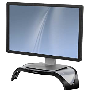 Fellowes Smart Suites Corner Monitor Riser Black