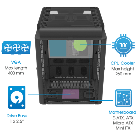 Thermaltake Level 20 HT Black Edition 4 Fully Modular Tempered Glass