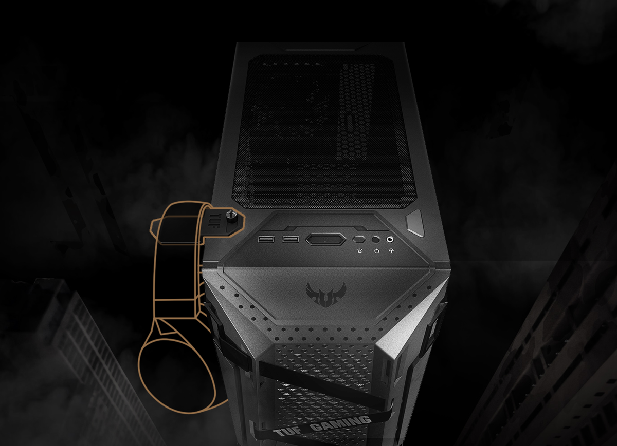 ASUS TUF GT301 Honeycomb Panel Aura RBG Gaming Case