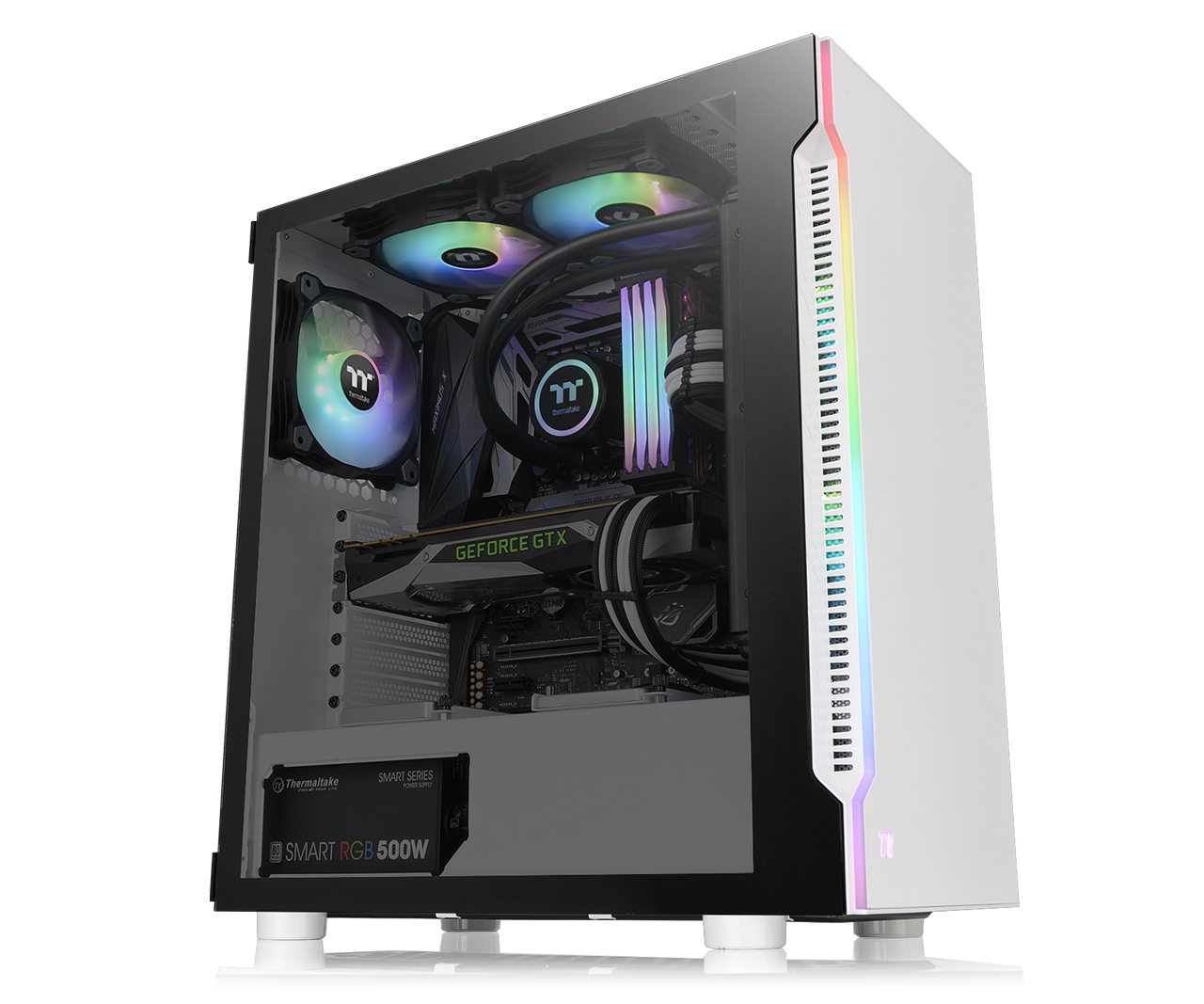 Thermaltake H200 SNOW Tempered Glass RGB Lighting Bar Case