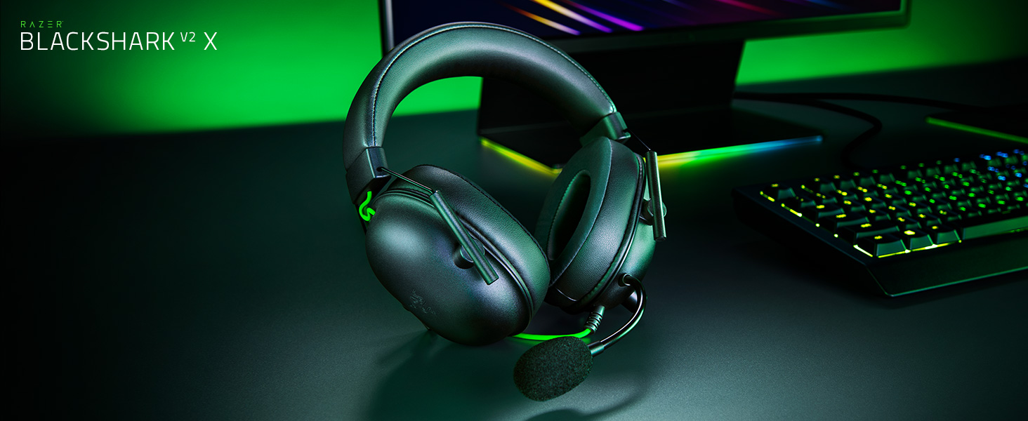 Razer BlackShark V2 X 7.1 Surround Sound 3.5mm Audio Jack - Black